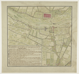215075 Kaart van de omstreken van Vreeswijk en Vianen, met aanwijzing van de fortificaties en Franstalige uitleg.